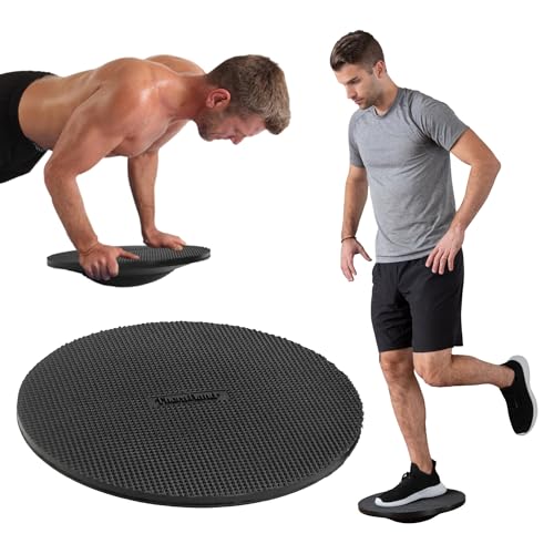 THERABAND Wobble Board Stability and Balance Trainer, Round Wobble Board, Core Strength Balance Disc for Adults, Physical Therapy, Agility Training, Compact Non-Slip Design