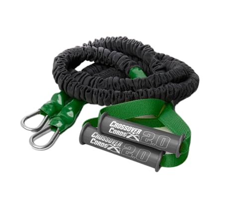 Crossover Cords - Shoulder Resistance/Exercise Bands - Perfect for Warmups, Arm Care, Rotator Cuff Exercise or Physical Rehab from Injury - One Set of 2 Cords - Crossover Symmetry