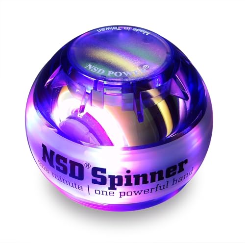 Auto-Start NSD Spinner Gyro Ball  Up to 15,000 RPM Premium hand strengthener and wrist exerciser for grip strength training, forearm workout, and pain relief; durable and portable - Model PB688