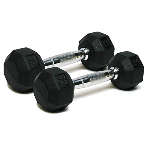 SPRI Rubber Hex Dumbbells (pair)