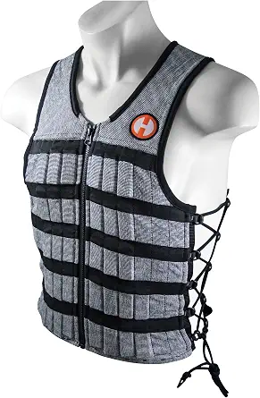 Hyperwear Hyper Vest PRO Weighted Vest Men and Weight Vest Women, Performance Stretch Wicking Fabric, Thin Adjustable Weighted Vest, Pre-loaded with Smallest Steel Weights for Weighted Vests