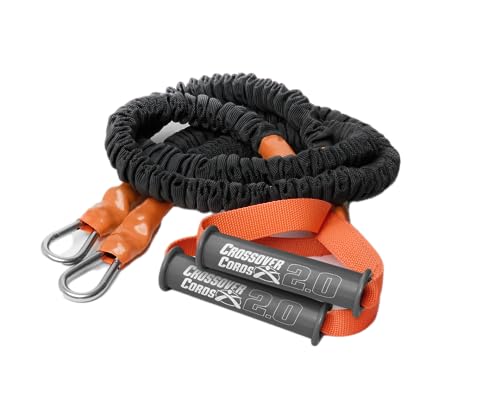 Crossover Cords - Shoulder Resistance/Exercise Bands - Perfect for Warmups, Arm Care, Rotator Cuff Exercise or Physical Rehab from Injury - One Set of 2 Cords - Crossover Symmetry