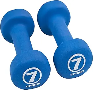 Set of 2 Body Sculpting Hand Weights - Soft Neoprene Coated Dumbbell Set - Supplies for Exercise, Workout, Weight Loss, Body Building - For Men, Women, Seniors, Teens, and Youth