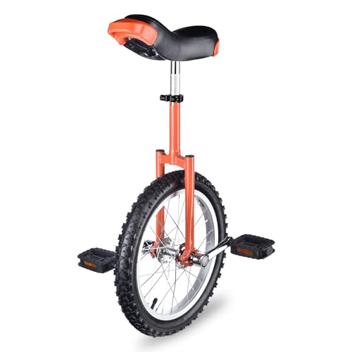 AW 16/18/20/24 Inch Wheel Outdoor Unicycle Adjustable Seat Exercise Bicycle Fit Adults Kids Outdoor Sports Fitness Exercise, for Choice