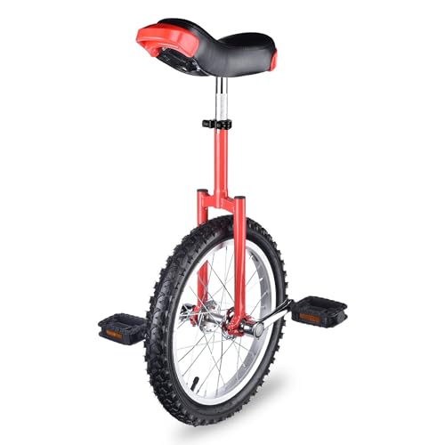 AW 16/18/20/24 Inch Wheel Outdoor Unicycle Adjustable Seat Exercise Bicycle Fit Adults Kids Outdoor Sports Fitness Exercise, for Choice