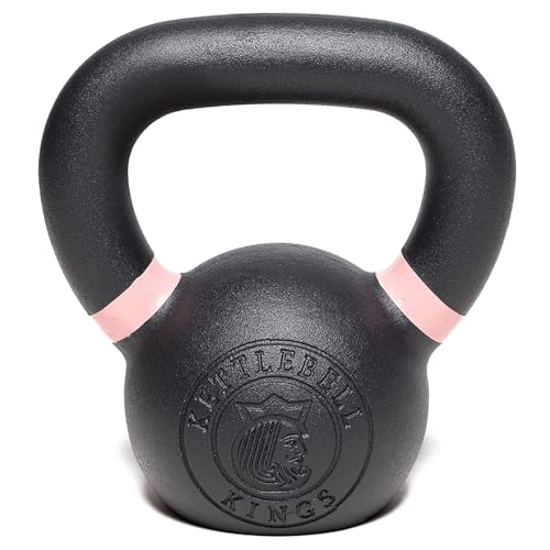 Kettlebell Kings Powder Coated Kettlebell Weights 5-90 LB | Workout Gym Equipment & Strength training sets for Women & Men | Durable Coating for Grip Strength, Rust Prevention