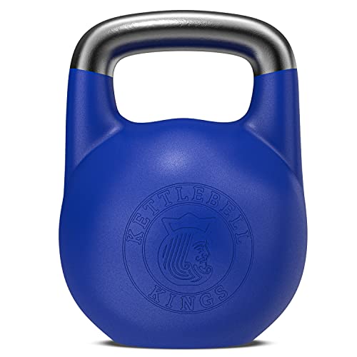 Kettlebell Kings Competition Kettlebells Weight (35mm handle) 8-48 KG | Hand weights Workout Gym Equipment & Strength training sets for Women & Men for Home Gym | Suitable for High Repetition Workouts
