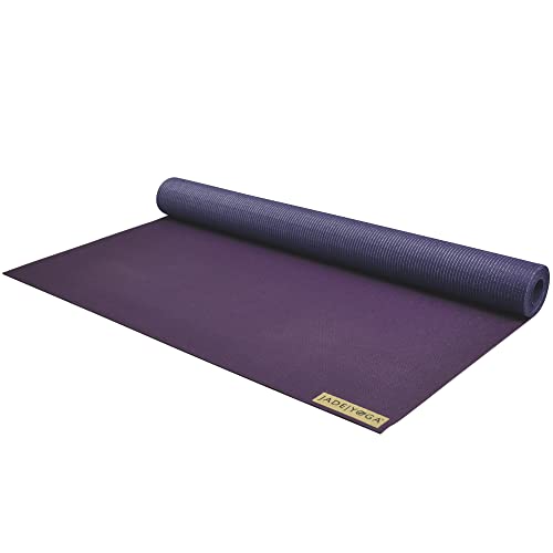 JadeYoga Voyager Yoga Mat - Lightweight & Portable Rubber Yoga Mat - Non-Slip Exercise Mat for Women & Men - Great for Yoga, Home Workout, Gym Fitness, Pilates, Stretching, and More