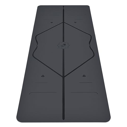Liforme Original Yoga Mat  Free Yoga Bag Included - Patented Alignment System, Warrior-like Grip, Non-slip, Eco-friendly, sweat-resistant, long, wide, 4.2mm thick mat for comfort