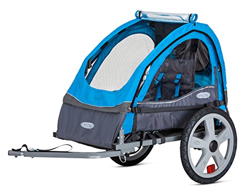 Instep Sync and Take 2 Bike Trailer for Kids, Single and Double Seat Options, 5-Point Harness, Folding Frame, Quick Release Wheels, Easy Storage, With Bug Screen & Weather Shield, Bike Attachment