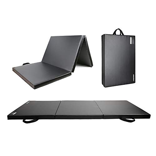RitFit Upgraded Folding Exercise Mat, 2 Inch Thick Gymnastics Mat 3x6,4x8,4x10,2'x8' with Carrying Handles for Yoga, MMA, Stretching, Core Workouts and Home Gym Protective Flooring
