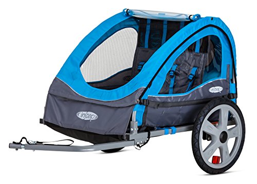 Instep Sync and Take 2 Bike Trailer for Kids, Single and Double Seat Options, 5-Point Harness, Folding Frame, Quick Release Wheels, Easy Storage, With Bug Screen & Weather Shield, Bike Attachment