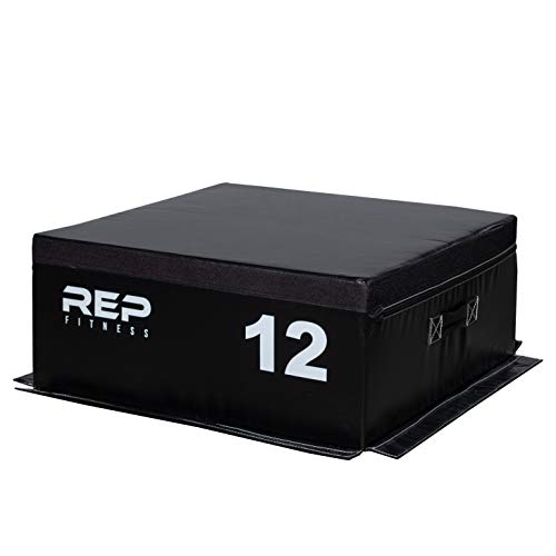 REP Fitness Stackable Soft Foam Plyo Boxes, Adjustable Jump Platforms for Home Gym Training, Durable Cushioned Step for Exercise, Balance, Squats, HIIT Workouts, Strength Conditioning, Vinyl Cover