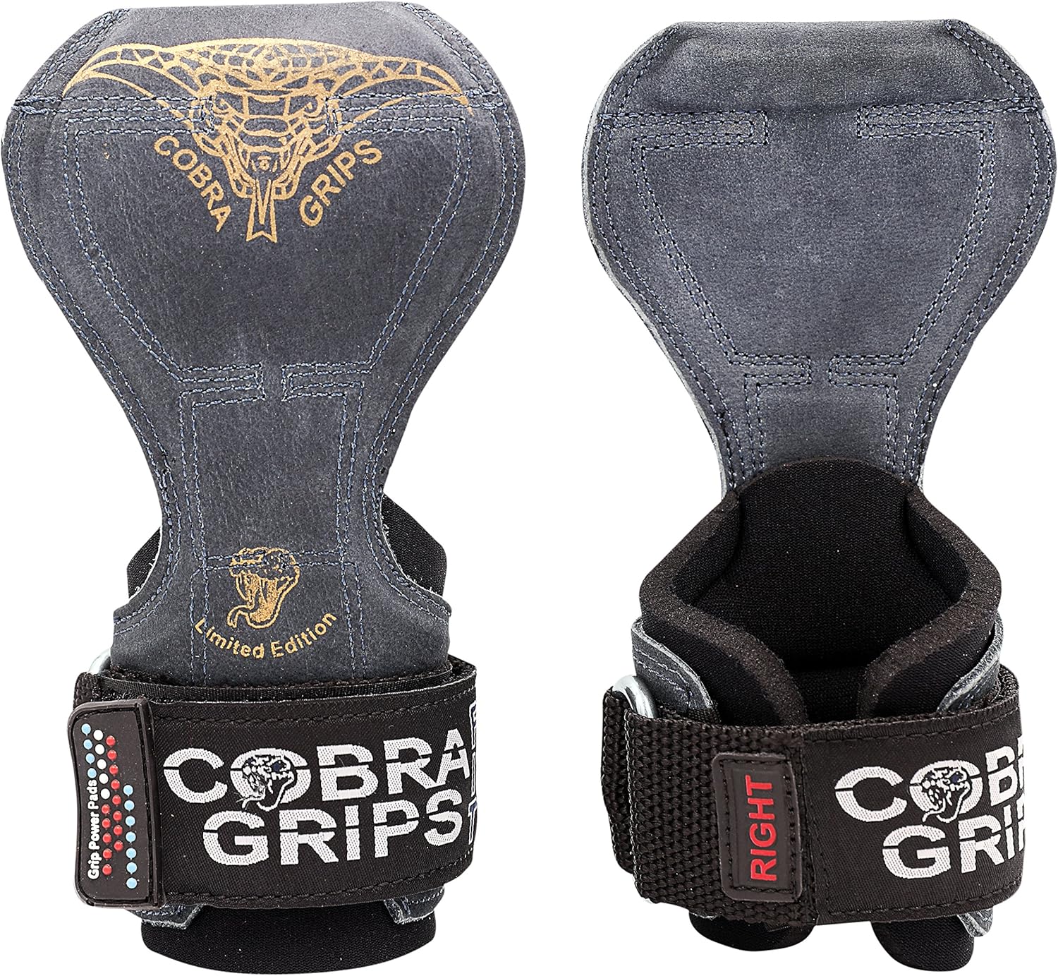 Cobra Grips PRO Weight Lifting Gloves Heavy Duty Straps Alternative Power Lifting Hooks for Deadlifts Adjustable Neoprene Padded Wrist Support Bodybuilding