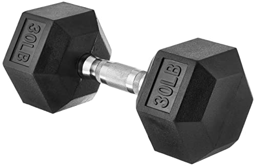 Amazon Basics Rubber Hex Dumbbell (30 lb)