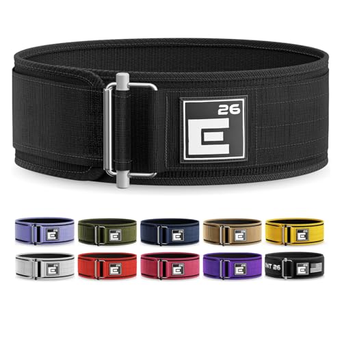 Element 26 Self-Locking Weight Lifting Belt - Premium Weightlifting Belt for Serious Functional Fitness and Olympic Lifting Athletes - Lifting Support for Men and Women - Deadlift Training Belt