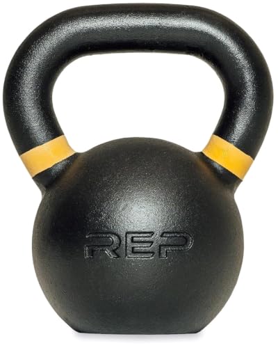 REP Fitness Single Kettlebells 5lb to 50lb Range, Cast Iron, Strength Training, Adjustable Weight, Power Workout Equipment, Home Gym, Free Weights, Dumbbell Alternative, Exercise, Men, Women