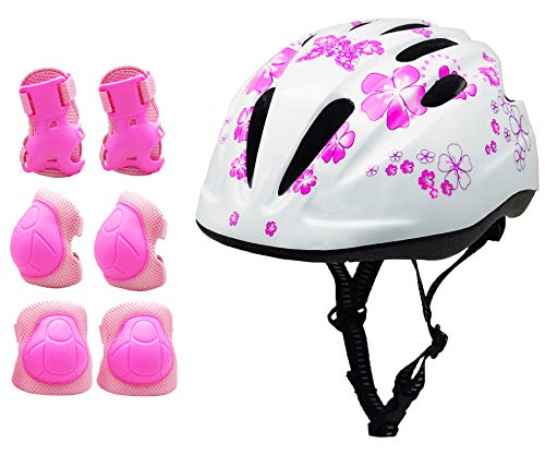 Girl Helmet for Bike,Kids Bike Pink Helmet for Girls Approximately Ages 3-10 Years Adjuastable and Multi-Sport, from Toddler to Kids CPSC Certicated