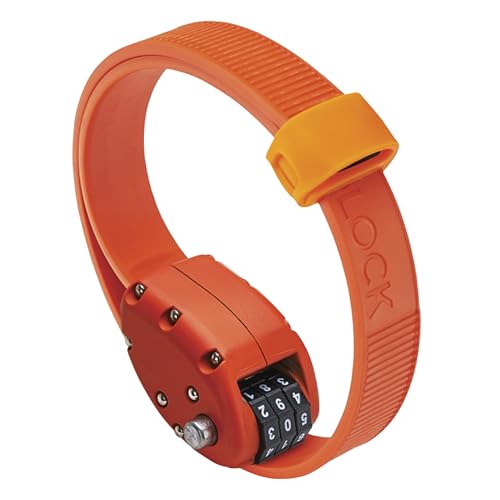 OTTOLOCK Cinch Lock - Lightweight Anti Theft Compact Combination Bike Lock, Ideal for Quick Stops, Bicycle Accessories, OTTO Orange, 18 Inch