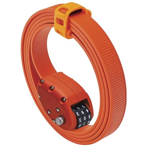 OTTOLOCK Cinch Lock - Lightweight Anti Theft Compact Combination Bike Lock, Ideal for Quick Stops, Bicycle Accessories, OTTO Orange, 60 Inch