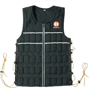 Hyperwear Hyper Vest ELITE Fully Adjustable Weight Vest - Stretch CORDURA Fabric Zipper Thin Steel Weights - Weighted Vests for Running, Strength, Endurance, Walking - Sizes S, M, L, XL