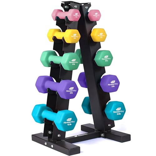 Dumbbells Storage Rack Neoprene Dumbbells Weight Rack - 2.0MM Thickness Weight Organizer Stand for Home Gym - Easy Assembly