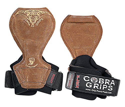 2018 Cobra Grips Flex Model Weight Lifting Gloves Heavy Duty Straps Alternative Power Lifting Hooks for Deadlifts with Padded Wrist Wrap Support Bodybuilding
