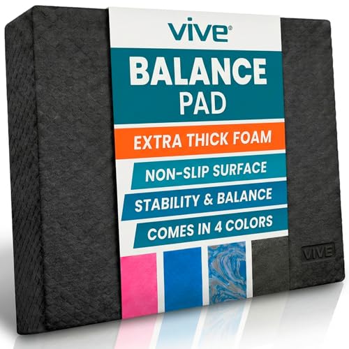 Vive Balance Pad - Foam Large Yoga Mat Trainer for Physical Therapy, Stability Workout, Knee and Ankle Exercise, Strength Training, Rehab - Chair Cushion for Adults, Kids, and Travel