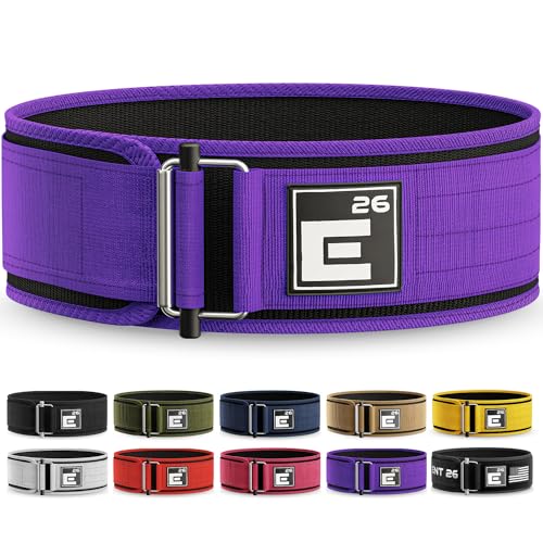 Element 26 Self-Locking Weight Lifting Belt - Premium Weightlifting Belt for Serious Functional Fitness and Olympic Lifting Athletes - Lifting Support for Men and Women - Deadlift Training Belt