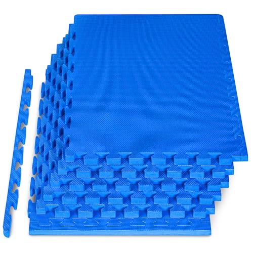 ProsourceFit Extra Thick Puzzle Exercise Mat 34 and 1", EVA Foam Interlocking Tiles for Protective, Cushioned Workout Flooring for Home and Gym Equipment