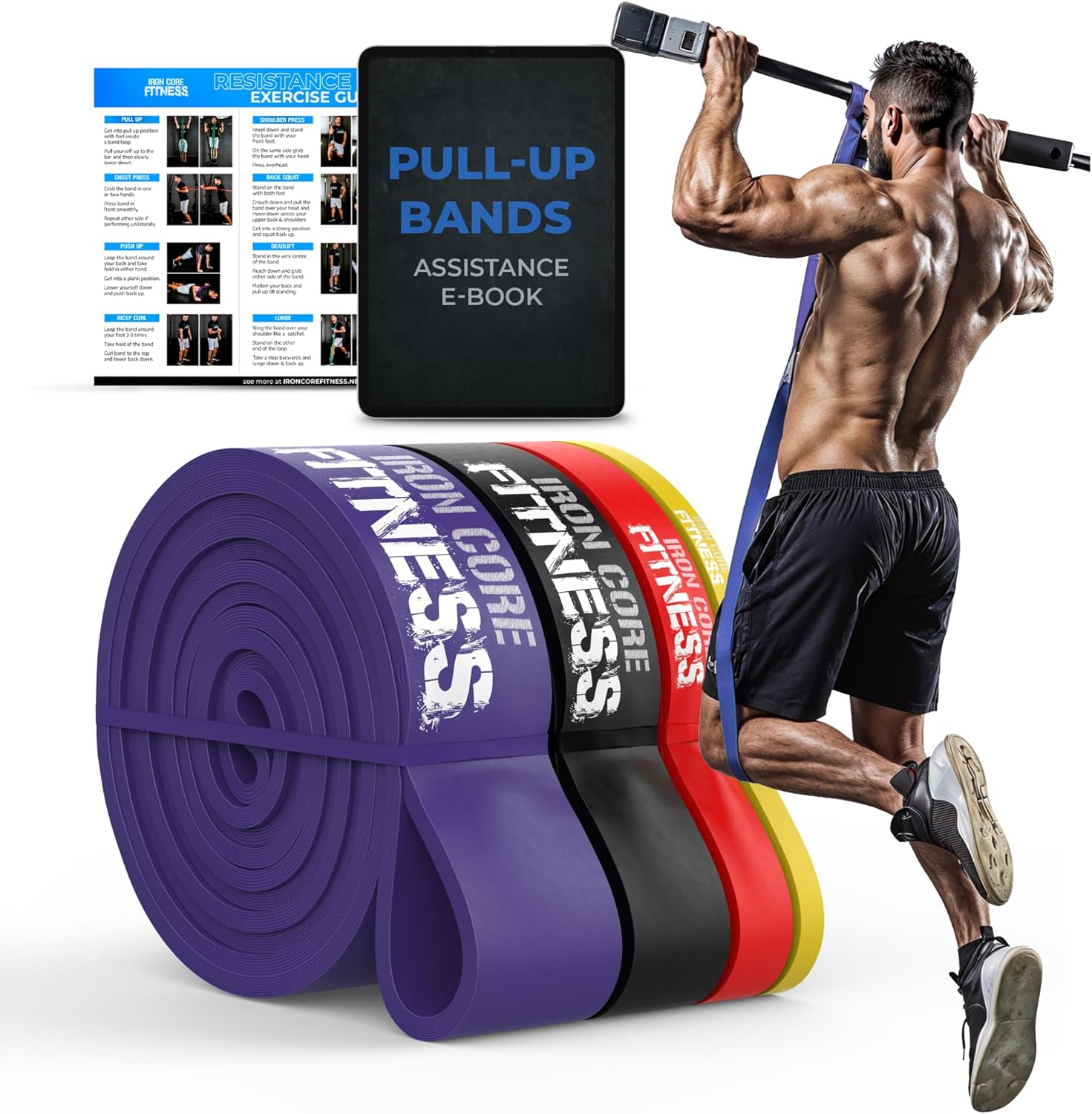 Iron Core Fitness Power Bands (4-pack)