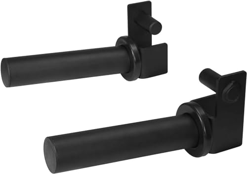 Yes4All Power Rack J-Hooks & Attachments  Heavy Duty Barbell Holders Compatible with 2x2 & 3x3 Power Racks for Home Gym