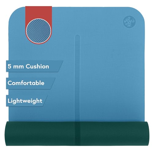 Manduka Begin Yoga Mat 68" - 5mm Cushioning | Comfortable, Lightweight & Reversible with Alignment Stripe | Budget-Friendly | 68 x 24 inches