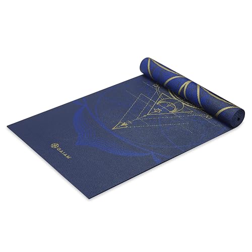 Gaiam Yoga Mat - Premium 6mm Print Reversible Extra Thick Non Slip Exercise & Fitness Mat for All Types of Yoga, Pilates & Floor Workouts (68" x 24" x 6mm Thick)