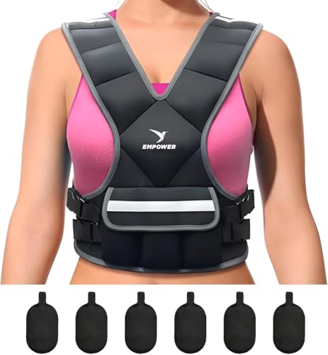 Empower Weighted Walking Vest for Women  Strengthen Muscles, Boost Bone Health, and Burn More Calories, fixed 8lbs, adjustable (4in1) 4-10lbs or (4in1) 10-16lbs