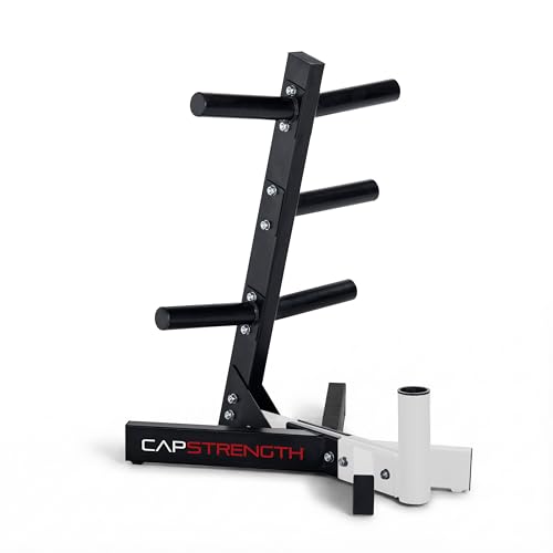 CAP Barbell Olympic Plate Tree Storage Rack, Multiple Colors