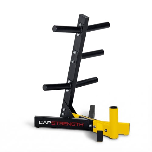 CAP Barbell Olympic Plate Tree Storage Rack, Multiple Colors