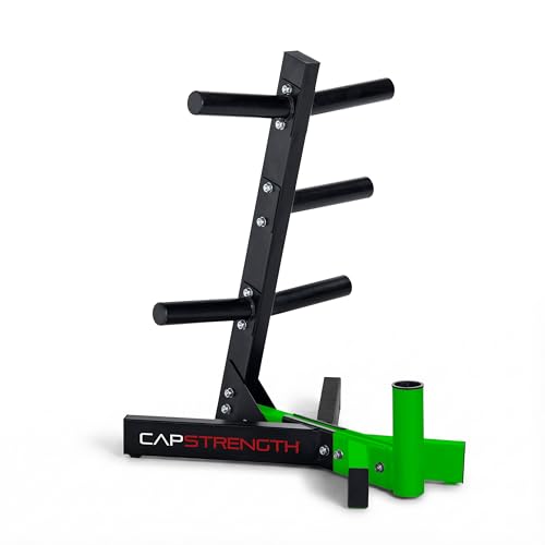 CAP Barbell Olympic Plate Tree Storage Rack, Multiple Colors