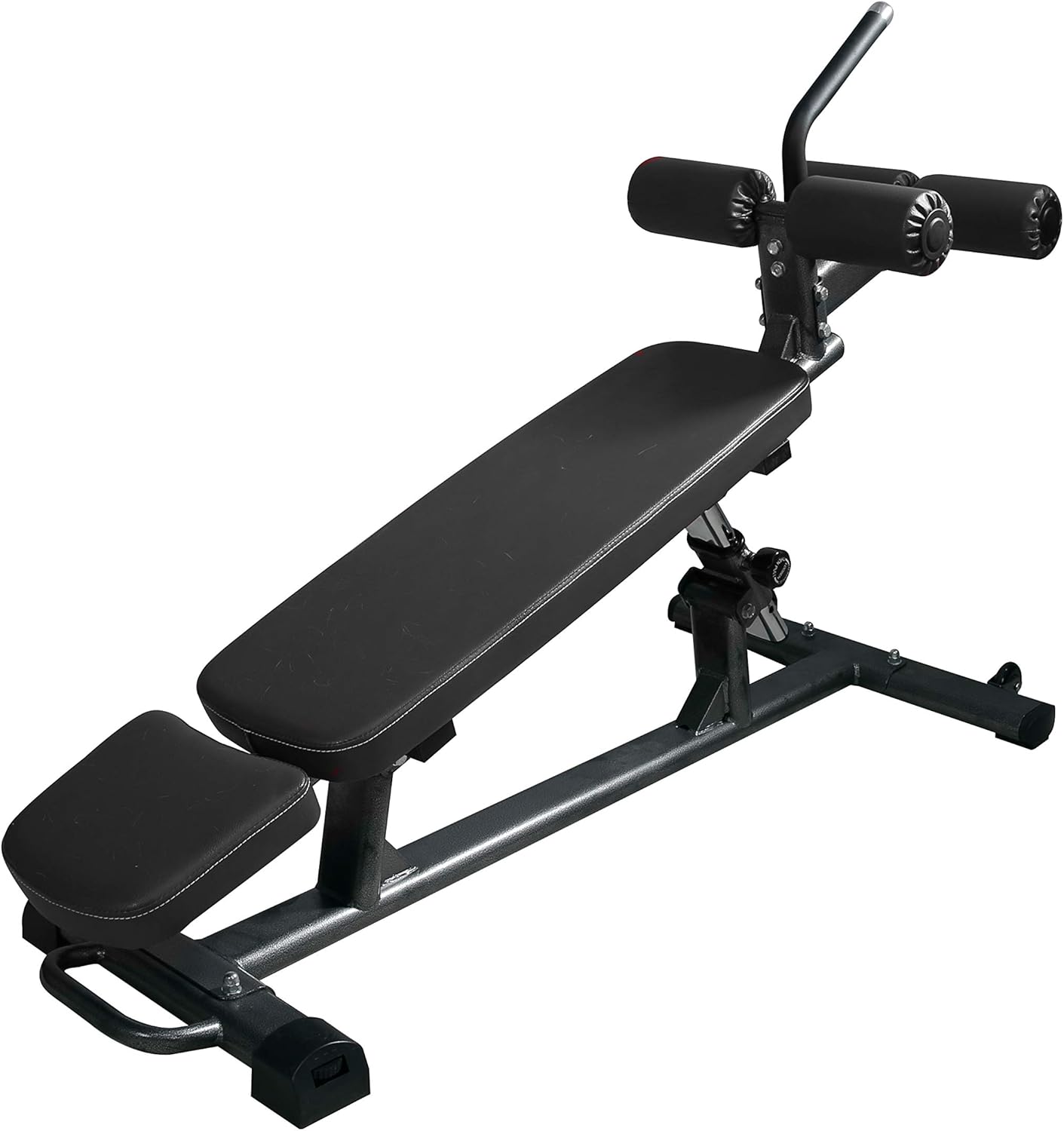 Finer Form Semi-Commercial Decline Sit Up and Flat Weight Bench. Adjustable Fitness Equipment and Exercise Bench for Abs, Crunches, and Strength Training. Great Workout Equipment for the Home Gym.