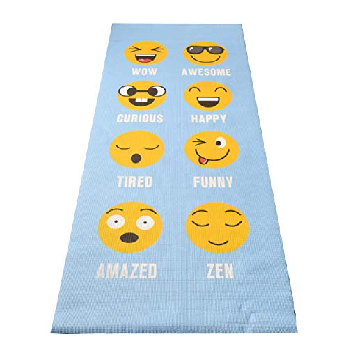 Bean Products Yoga Mat for Exercise - Non Slip Thick Comfortable Workout Floor Mat for Adults and Kids - Eco Friendly Foldable Yoga Mat for Yoga, Pilates, Gym and Stretching