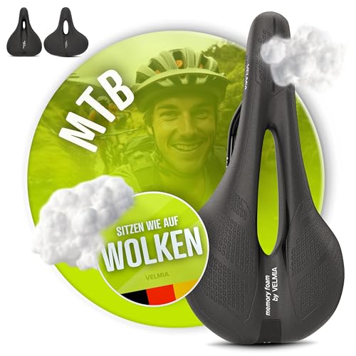 Velmia Bicycle Saddle - Comfortable Saddle for Men and Women - 3 Zone Concept - Waterproof Bicycle Seat with Ergonomic Design