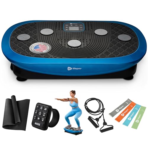 Lifepro Vibration Plate Machines  Full Body Workout, Recovery & Lymphatic Drainage with 4D Motion, Silent Operation, Joint Support, & Triple Motor Technology for Circulation, Fat Burn & Toning