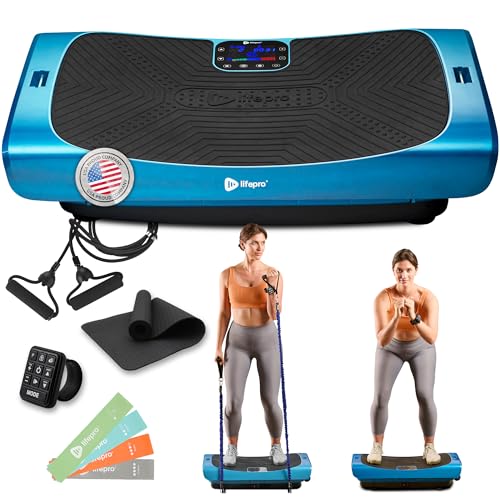 Lifepro Vibration Plate Machines  Full Body Workout, Recovery & Lymphatic Drainage with 4D Motion, Silent Operation, Joint Support, & Triple Motor Technology for Circulation, Fat Burn & Toning