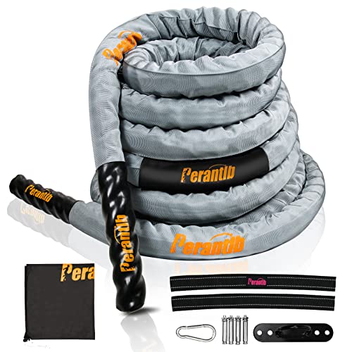 Perantlb Poly Battle Rope with Cloth Sleeve