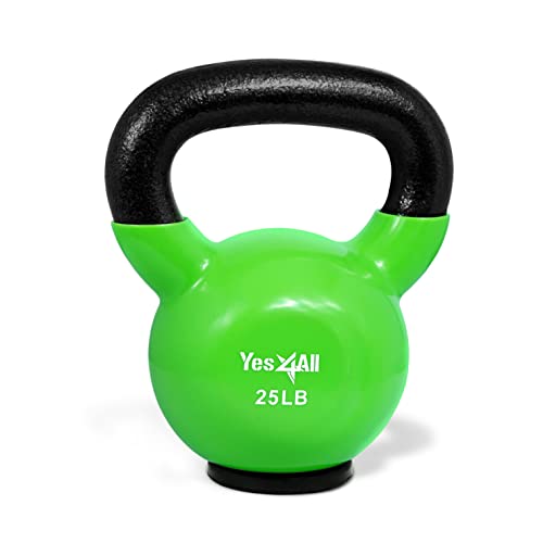 Yes4All Rubber Base Kettlebell Set