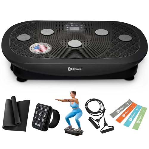 Lifepro Vibration Plate Machines  Full Body Workout, Recovery & Lymphatic Drainage with 4D Motion, Silent Operation, Joint Support, & Triple Motor Technology for Circulation, Fat Burn & Toning