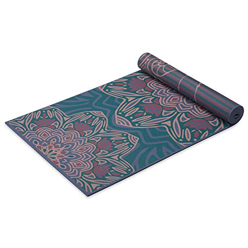 Gaiam Yoga Mat - Premium 6mm Print Reversible Extra Thick Non Slip Exercise & Fitness Mat for All Types of Yoga, Pilates & Floor Workouts (68" x 24" x 6mm Thick)
