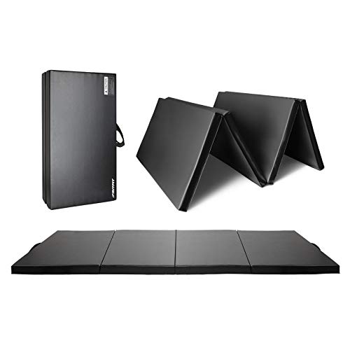 RitFit Upgraded Folding Exercise Mat, 2 Inch Thick Gymnastics Mat 3x6,4x8,4x10,2'x8' with Carrying Handles for Yoga, MMA, Stretching, Core Workouts and Home Gym Protective Flooring