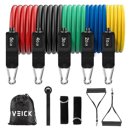 VEICK Resistance Bands (5-band, 150 lb)
