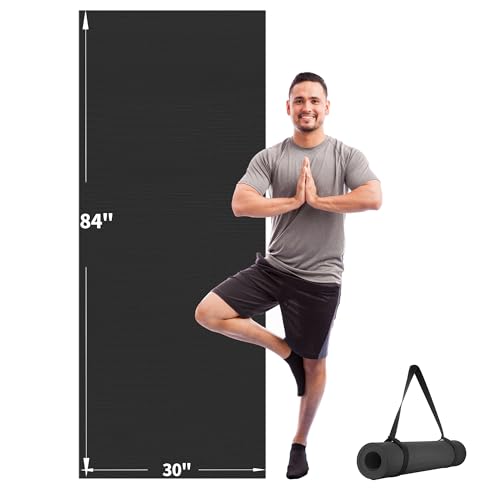 CAMBIVO Yoga Mat for Women and Men, Extra Long and Wide Exercise Mat(72"x48"/84"x30"), Large Non Slip Workout Mat for Yoga, Pilates, Fitness, Barefoot Workouts, Home Gym Studio